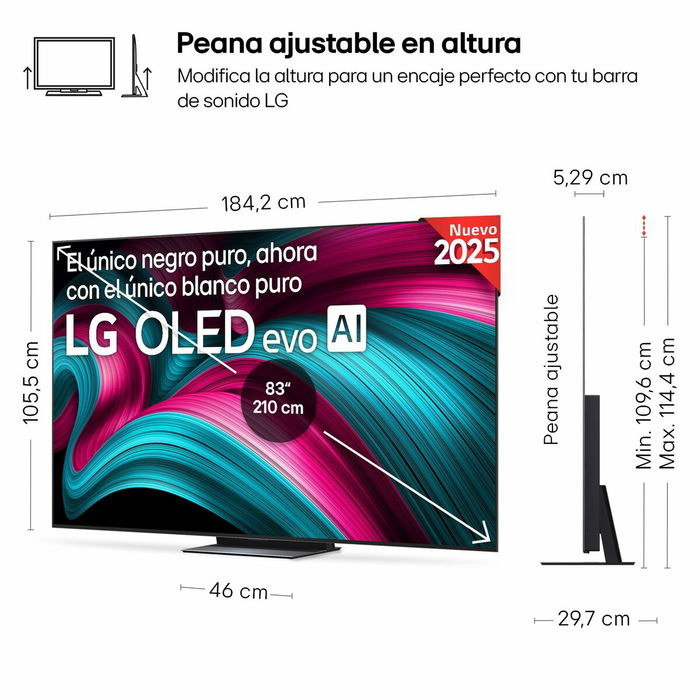 TV intelligente LG OLED83C54LA 4K Ultra HD 83" HDR OLED