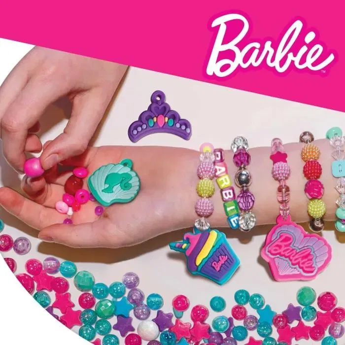 Lisciani Giochi Boîte à Bijoux Créatifs en Forme de Papillon Barbie avec Perles, Breloques et Accessoires, Jeu Créatif pour Enfants à Partir de 8 Ans