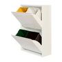 Jobgar Armoire métallique de recyclage 4 tiroirs blanc 92 x 60 x 25 cm