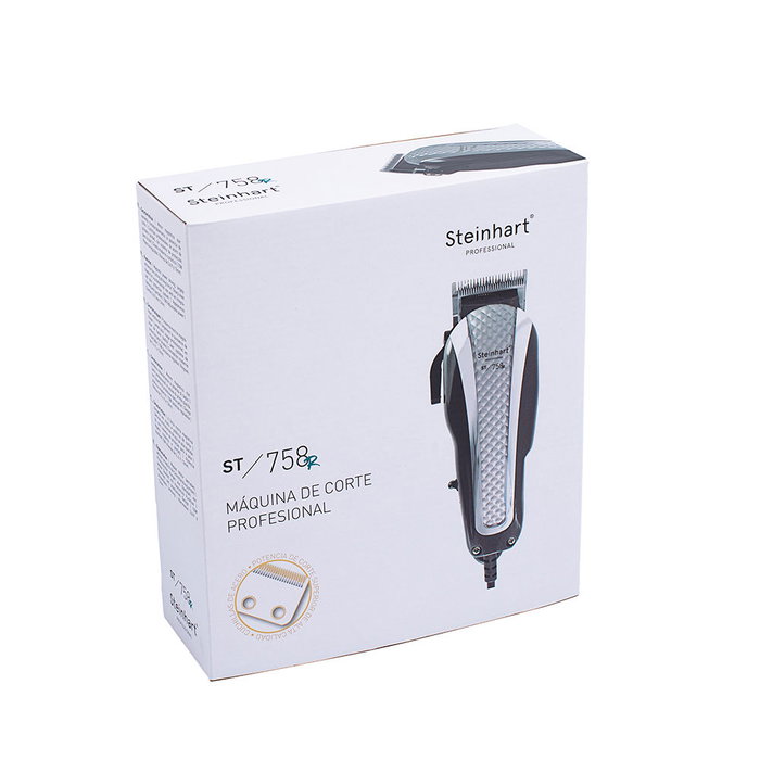 Steinhart ST-758R Machine à contourner Professionnelle, Moteur Magnétique 10W, 6000 tr/min, 0.5mm Lames, Kit Peignes 3-12mm, 220-240V