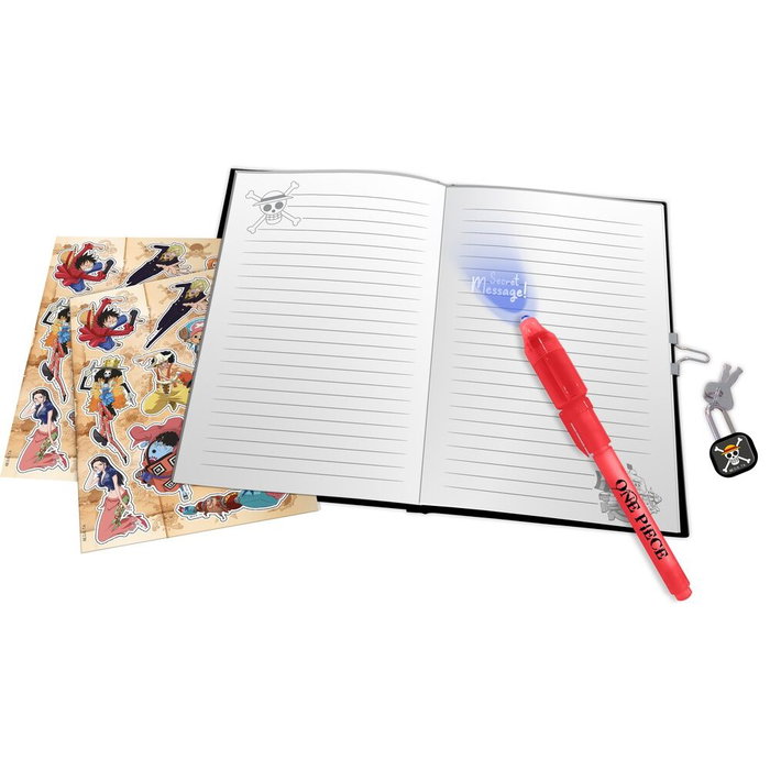 KIDS LICENSING - Journal + Stylo magique One Piece - Taille: 23x22x3 cm KIDS LICENSING - Journal + Stylo magique One Piece - Taille: 23x22x3 cm