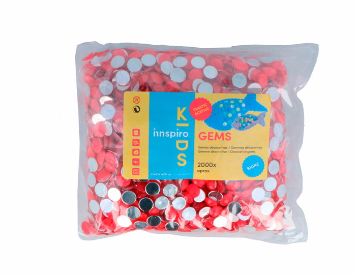 Innspiro Gemmes décoratives acryliques cercle rose fluor 10mm 2000u. approx. (Nouveau) manuelle