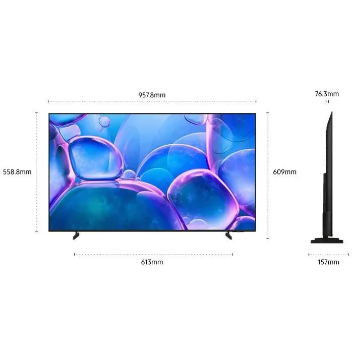 Samsung 43U7005F Téléviseur LED 43" (109 cm) 4K UHD 3840x2160 HDR10+ Smart TV Gaming Hub avec WiFi et 3 ports HDMI