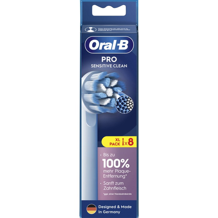 Oral-B Têtes de brosse à dents Pro Sensitive Clean, Lot de 8, Blanc