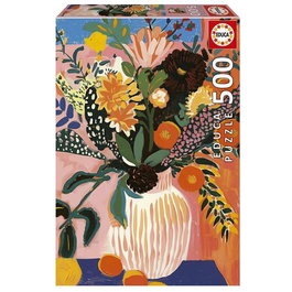 Educa Puzzle 500 pièces - Motif florale boho - 11 ans et plus - Multilingue (espagnol, français, anglais, portugais)