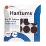 Hantums Set de 12 patins en feutre adhésifs ronds Ø20mm - Marron