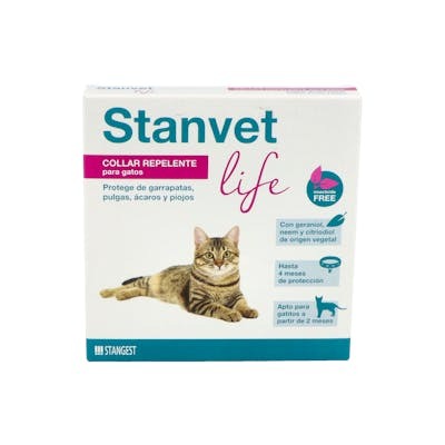 STANGEST VET Collier répulsif anti-insectes Life pour chat Stanvet Vet, huiles essentielles, 4 mois STANGEST VET Collier répulsif anti-insectes Life pour chat Stanvet Vet, huiles essentielles, 4 mois