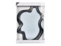 Giftdecor Miroir en Plastique Noir Forme libre 80 x 56 cm (Set de 4)