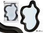 Giftdecor Miroir en Plastique Noir Forme libre 80 x 56 cm (Set de 4)