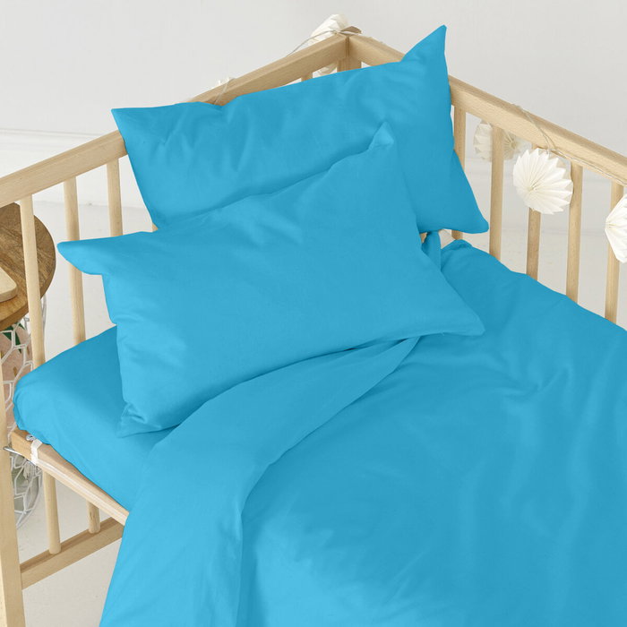 Drap housse HappyFriday BASIC KIDS Turquoise 60 x 120 x 14 cm Drap housse HappyFriday BASIC KIDS Turquoise 60 x 120 x 14 cm