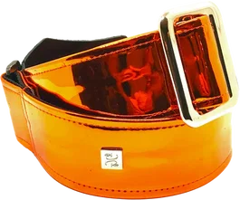 GETM Sangle pour guitare et basse - Mirror Reflective Orange