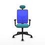 Piqueras y Crespo Chaise de Bureau Motilla Turquoise et Bleu