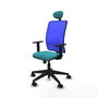 Piqueras y Crespo Chaise de Bureau Motilla Turquoise et Bleu