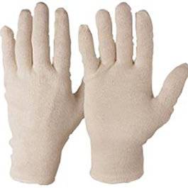 JOVIT Gants en coton blanc taille 8-9 (Lot de 10)