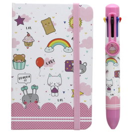 CMP General Librete Rose avec Stylo 8 Couleurs et 80 Feuilles
