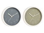 Giftdecor Horloge Ronde 20 cm Simple Couleurs Variées Plastique et Verre Pile AA Non Incluse (Set de 12)