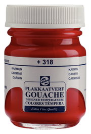 Talens Peinture Tempera Extra Fine Carmin 318, 50 ml