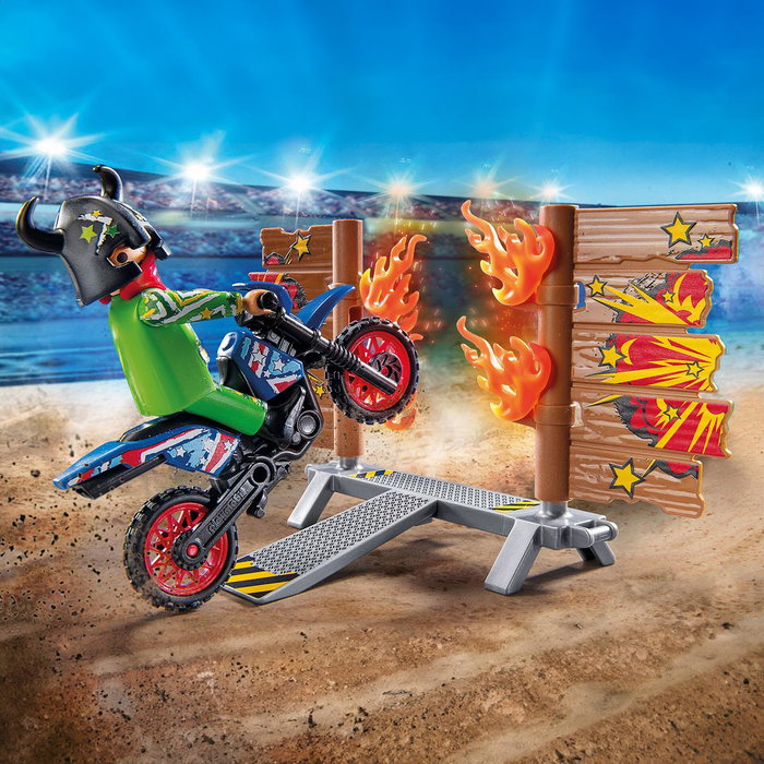 Playmobil Stunt Show 71808 - Duo de cascadeurs avec quad et moto