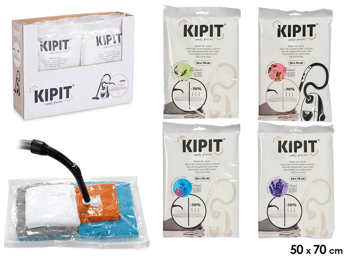 Kipit Sacs de Congélation sous Vide 50x70 cm Parfum Assortis (Lavande, Rose, Jasmin, Océan) Transparent Lot (Set de 36) Kipit Sacs de Congélation sous Vide 50x70 cm Parfum Assortis (Lavande, Rose, Jasmin, Océan) Transparent Lot (Set de 36)