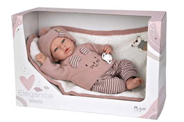 Muñecas Arias Poupée Elegance Andie avec couverture (poupée lestée) 40 cm corps souple
