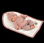 Muñecas Arias Poupée Elegance Andie avec couverture (poupée lestée) 40 cm corps souple