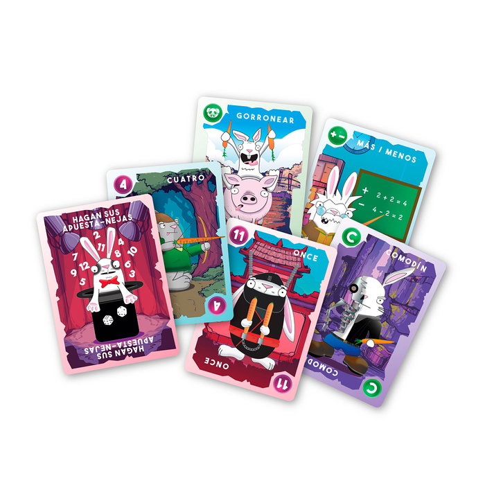 Ludilo Demasia2 Conejos 89025 - Jeu de cartes familial, dès 7 ans, attrapez les lapins