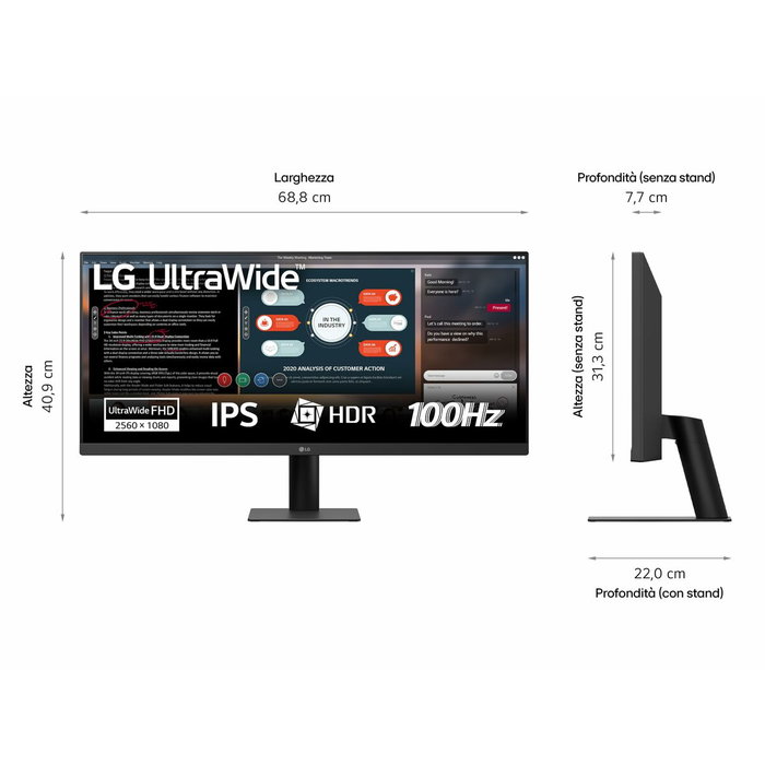 Écran LG 29U511A-B 29" Full HD