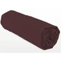 LOVELY HOME Drap-housse 140x190+30 cm Marron chocolat 100% Coton Réf. LH71596
