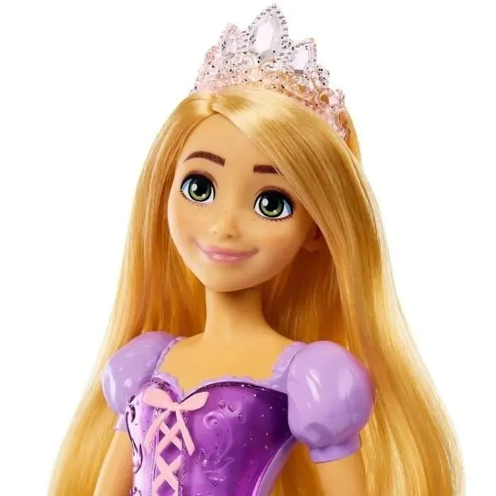 Disney Princess HLW03 Poupée Raiponce 29 cm Mattel avec vêtements et accessoires scintillants - Poupée articulée inspirée du film