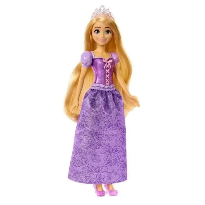 Disney Princess HLW03 Poupée Raiponce 29 cm Mattel avec vêtements et accessoires scintillants - Poupée articulée inspirée du film