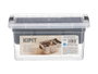 KIPIT Boîte organisatrice anthracite et transparente 3,2 L 5 compartiments