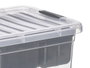 KIPIT Boîte organisatrice anthracite et transparente 3,2 L 5 compartiments