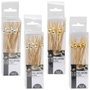 Saveur et Degustation Lot de 24 Pinchos 12 cm en Bois avec Perles Décoratives