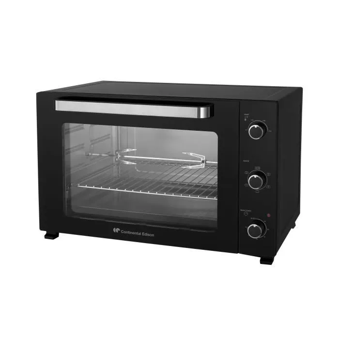 Continental Edison CEMF80B - Minifour électrique avec chaleur tournante - 75 L - 2400 W - Noir - 5 modes de cuisson - Thermostat réglable