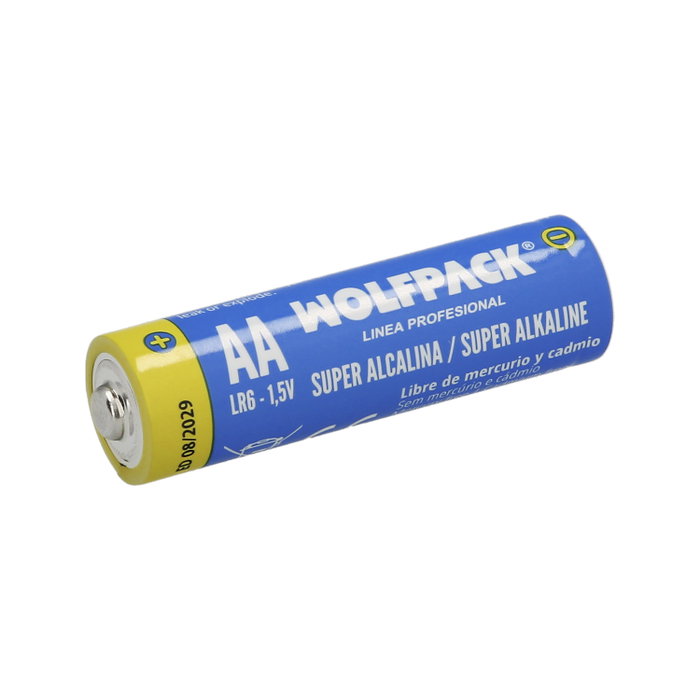 WOLFPACK LINEA PROFESIONAL Piles Alcalines AAA LR-6, Pack de 4 pièces