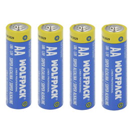 WOLFPACK LINEA PROFESIONAL Piles Alcalines AAA LR-6, Pack de 4 pièces