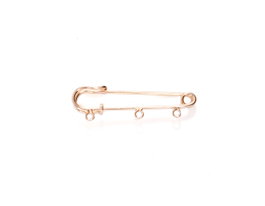 Innspiro Lot de 2 aiguilles broches métalliques dorées 50,0x10,7mm avec 3 anneaux