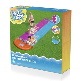 Bestway Piscine avec toboggan gonflable Animaux Lama 488x138 cm +3 Ans Jardin 52320