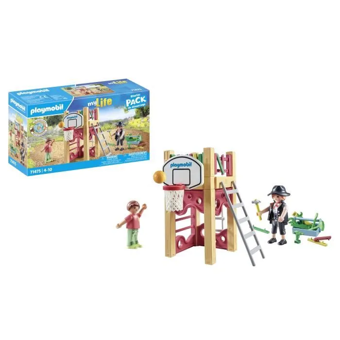 Playmobil 71475 - Charpentier avec Tourelle de Jeu My Life - 58 Pièces - Jeu de Rôle Créatif pour Enfants