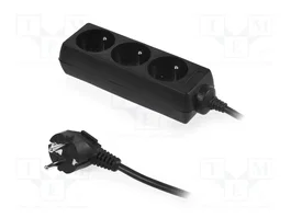 PLASTROL Rallonge réseau H05VV5-F 3 prises 1,5m