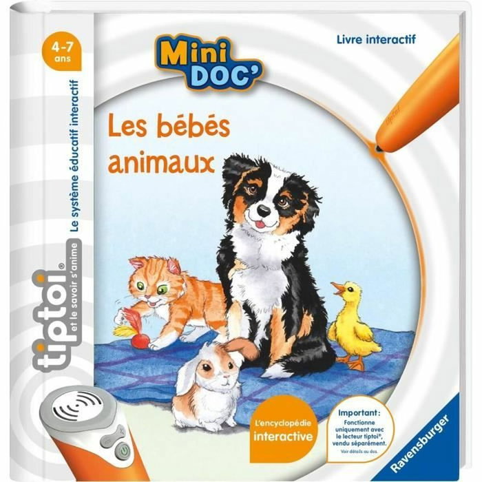 Ravensburger Mini Doc' Les bébés animaux - Livre interactif tiptoi® Ravensburger Mini Doc' Les bébés animaux - Livre interactif tiptoi®