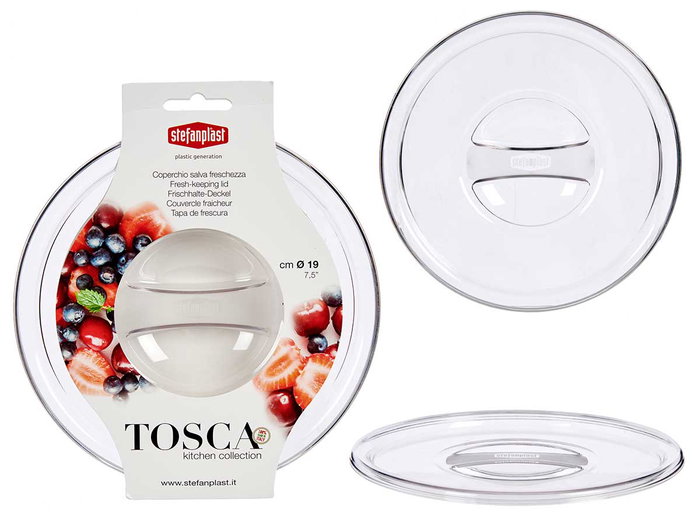 Stefanplast Couvercle Plastique Tosca Transparent 19 cm (Set de 12) Stefanplast Couvercle Plastique Tosca Transparent 19 cm (Set de 12)