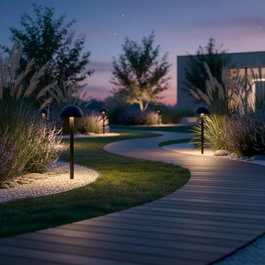 Ocala Balise LED extérieure 60 cm, 12 W, 3 000 K, noir mat