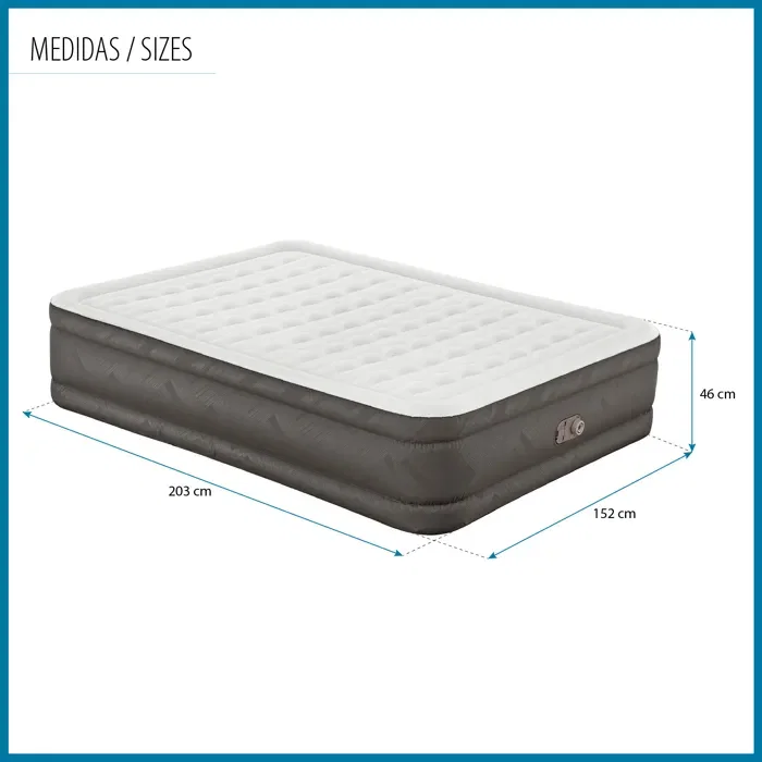 Bestway 1069050XXX23 Lit Gonflable 2 Places Fortech avec Traitement Antimicrobien Ultra-Fresh pour un Sommeil Sain, Pompe Intégrée, Gonflage Rapide 5 min, Dimensions 203x152x46 cm Bestway 1069050XXX23 Lit Gonflable 2 Places Fortech avec Traitement Antimicrobien Ultra-Fresh pour un Sommeil Sain, Pompe Intégrée, Gonflage Rapide 5 min, Dimensions 203x152x46 cm