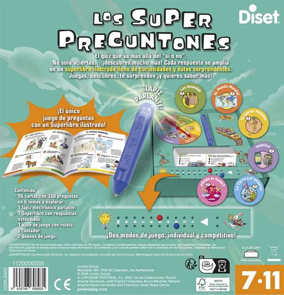 Diset Lectron Lapiz Superpreguntones avec livre de 360 réponses