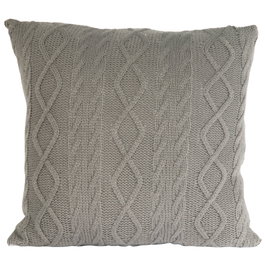 Home Deco Factory Coussin en maille gris 40x40 cm
