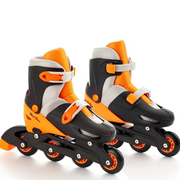Molto Patines 4 en linea ajustables - Patins à roulettes alignées 4 roues couleur orange - Taille M (35/38)
