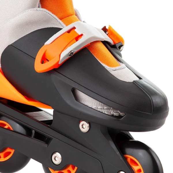 Molto Patines 4 en linea ajustables - Patins à roulettes alignées 4 roues couleur orange - Taille M (35/38)