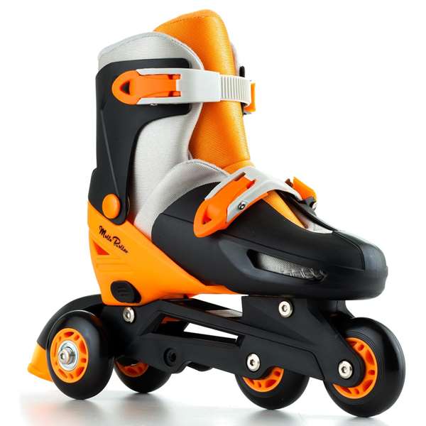 Molto Patines 4 en linea ajustables - Patins à roulettes alignées 4 roues couleur orange - Taille M (35/38)