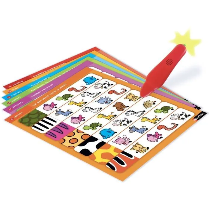 Nathan Nathan Electro Premiers Jeux Électroniques - Jeu éducatif avec stylo interactif pour enfants à partir de 3 ans, découverte des animaux, chiffres, couleurs et formes